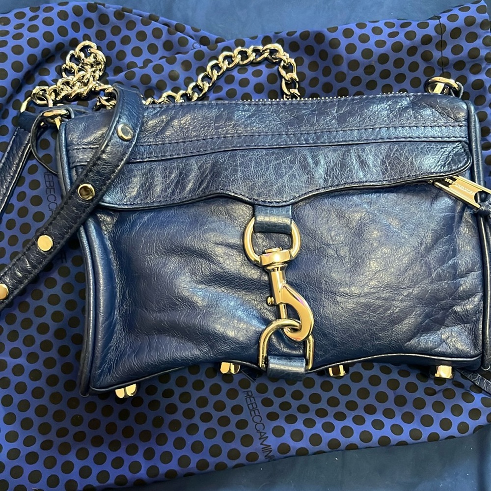 Vintage Royal Blue Rebecca Minkoff Leather Handbag